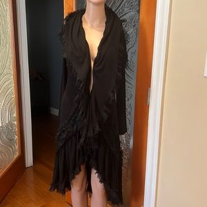 Black ruffle dress
